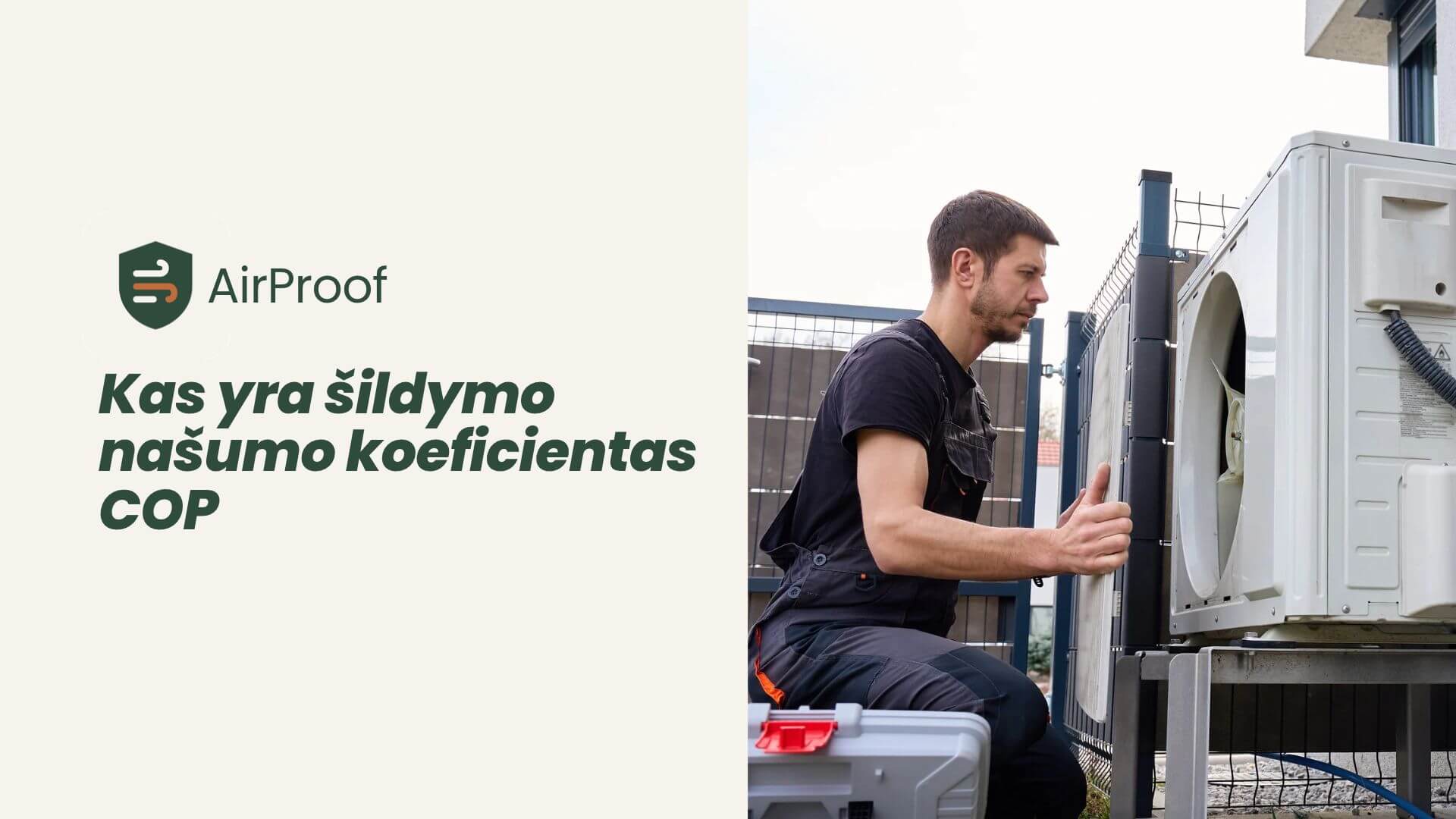 Kas yra šildymo našumo koeficientas COP